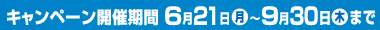 キャンペーン開催期間　2010年6月21日（月）〜9月30日（木）まで